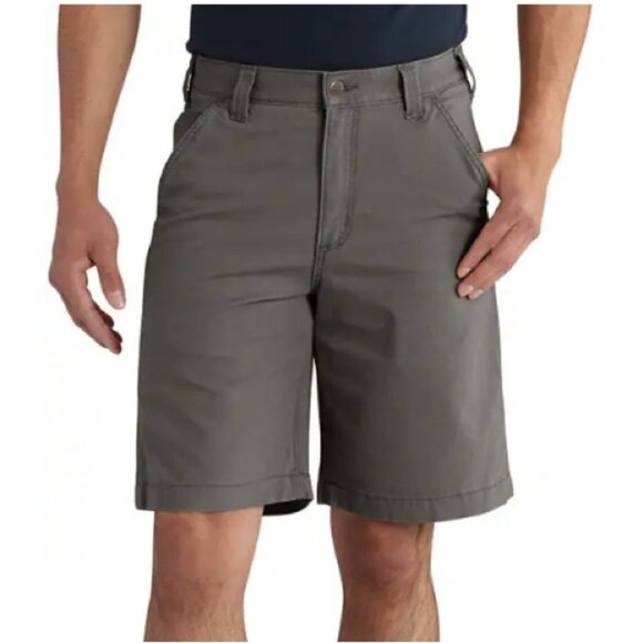 Carhartt Gray Rugged Flex Relaxed Fit Canvas Work Shorts - Picture 1 of 9